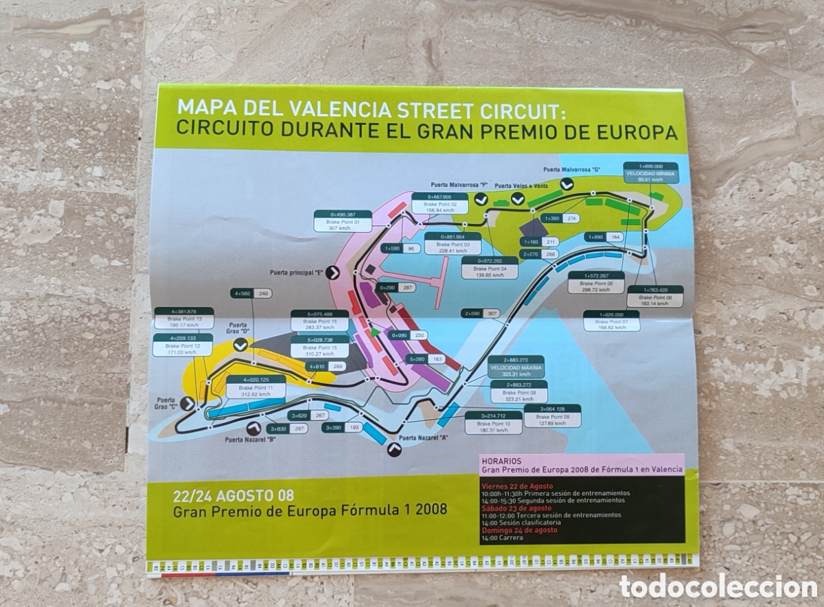 Coleccionismo deportivo: F1 circuito primera carrera Valencia 2008 - Foto 3