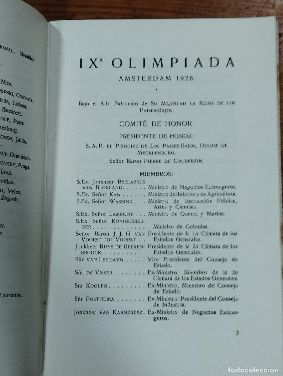 Coleccionismo deportivo: OLIMPIADA AMSTERDAM 1928 (IX OLIMPIADA). PROGRAMA EN ESPA&Ntilde;OL ORIGINAL. - Foto 4
