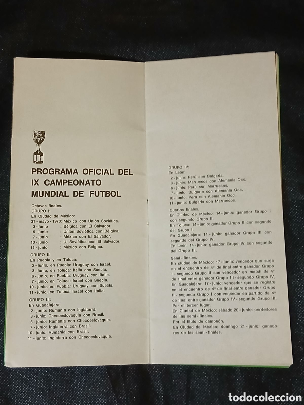 Coleccionismo deportivo: Programa oficial del Mundial de M&eacute;xico 1970 con Pel&eacute; en la portada. LAN CHILE - Foto 6
