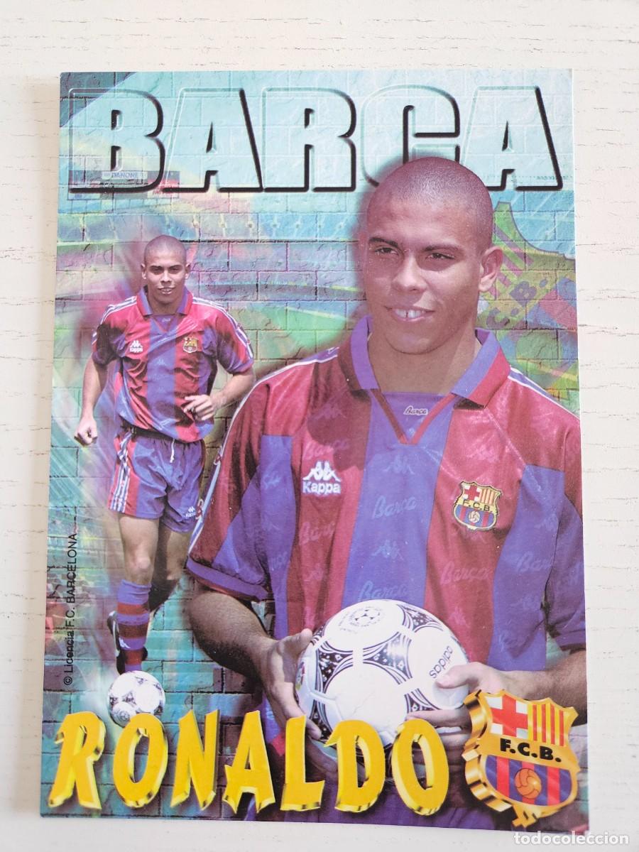 Coleccionismo deportivo: F.C. BARCELONA POSTAL DE RONALDO. LIGA 96 97 - Foto 1