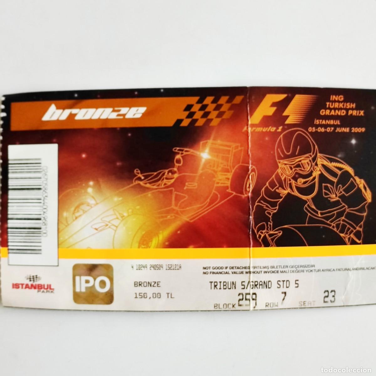 Coleccionismo deportivo: Entrada GRAN PREMIO DE TURQU&Iacute;A DE F&Oacute;RMULA 1 A&ntilde;o 2009 - Foto 1