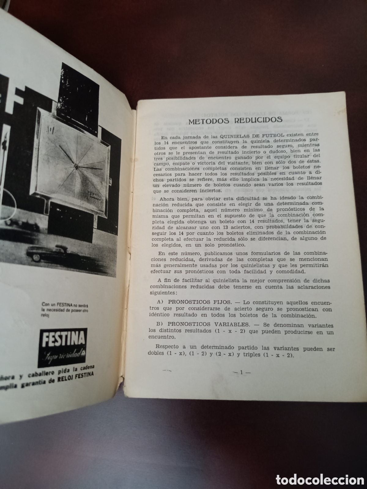 Coleccionismo deportivo: FORMULARIOS PARA COMBINACIONES 1X2 - 1960 - Foto 2