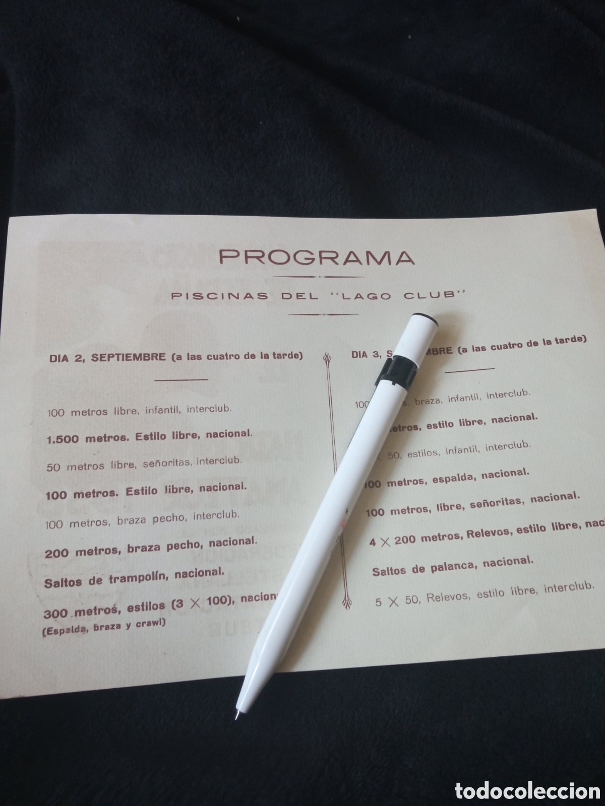 Coleccionismo deportivo: Programa, Campeonato de Espa&ntilde;a de Nataci&oacute;n Amateur 1933 - Foto 2