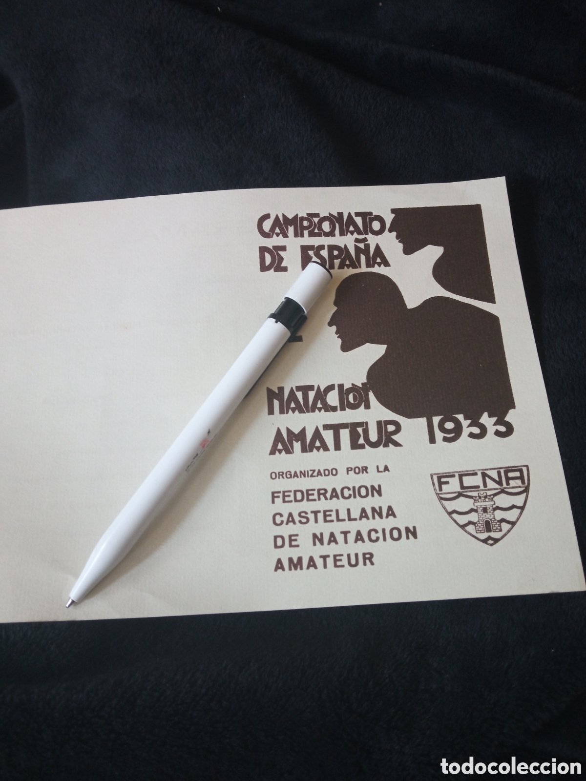 Coleccionismo deportivo: Programa, Campeonato de Espa&ntilde;a de Nataci&oacute;n Amateur 1933 - Foto 1