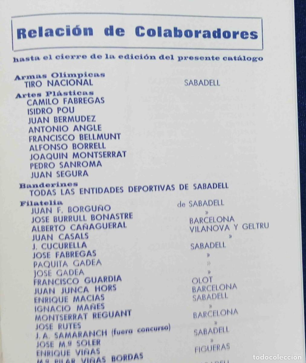 Coleccionismo deportivo: EXPOSICI&Oacute;N DE TEMAS DEPORTIVOS. SABADELL, 1967. - Foto 3