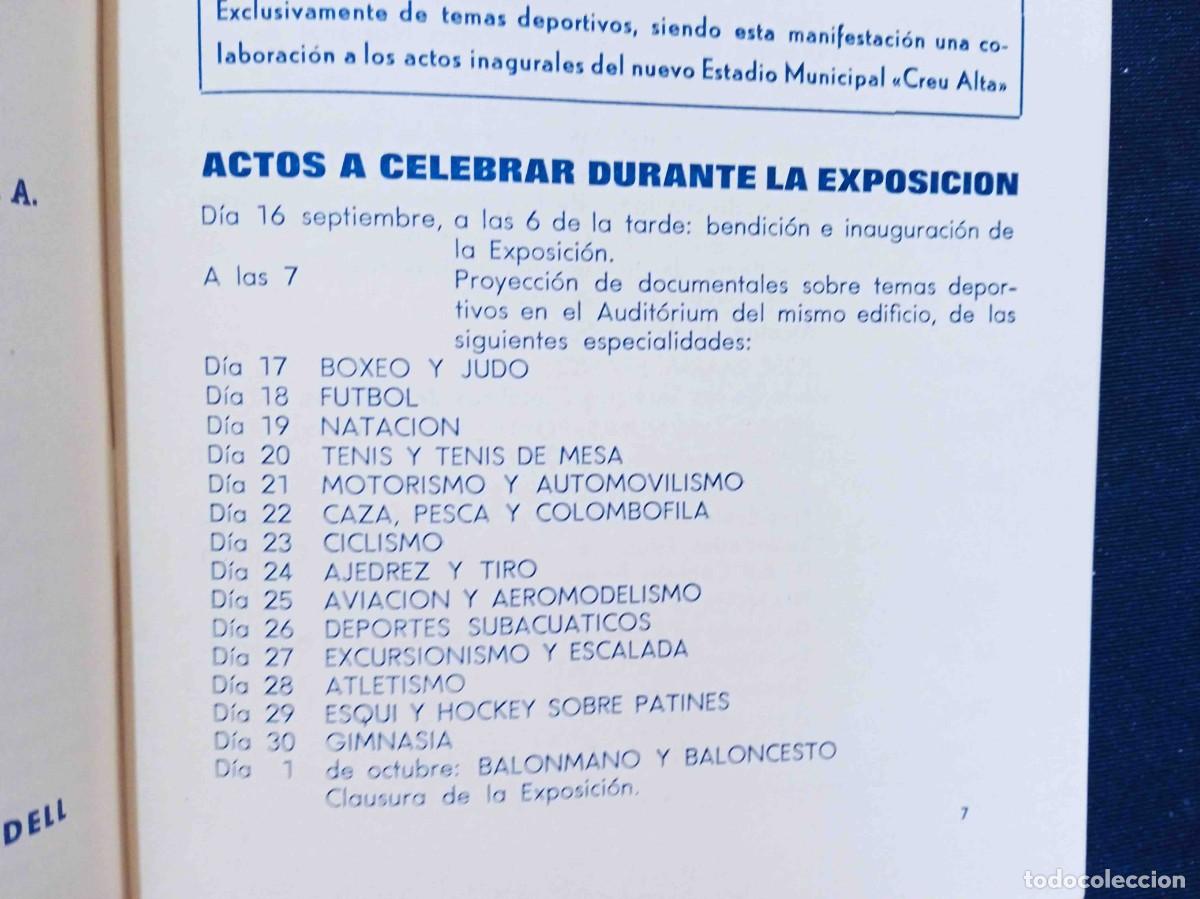 Coleccionismo deportivo: EXPOSICI&Oacute;N DE TEMAS DEPORTIVOS. SABADELL, 1967. - Foto 4