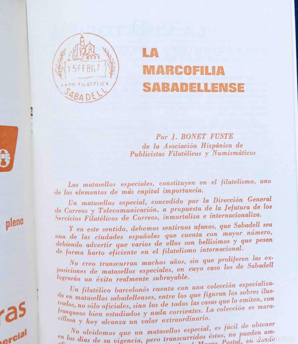 Coleccionismo deportivo: EXPOSICI&Oacute;N DE TEMAS DEPORTIVOS. SABADELL, 1967. - Foto 5