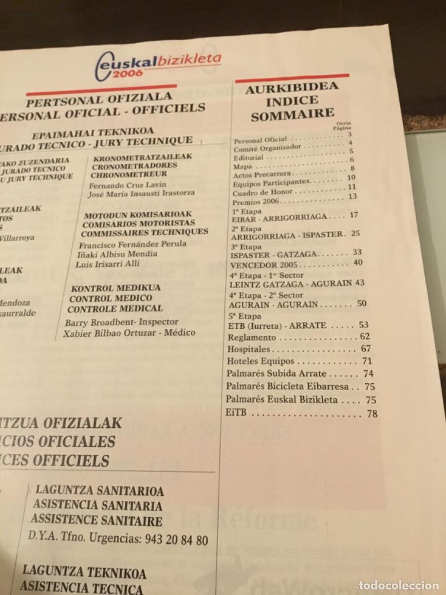 Coleccionismo deportivo: Euskal bizikleta 2006 programa ,76 paginas - Foto 2