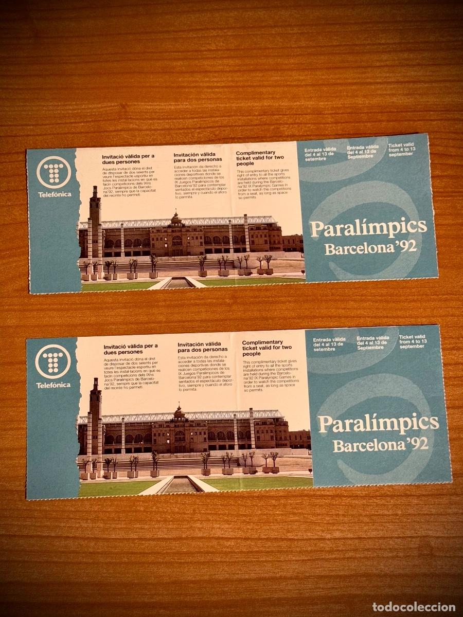 Coleccionismo deportivo: Entradas Paral&iacute;mpicos Barcelona 92 - Foto 1
