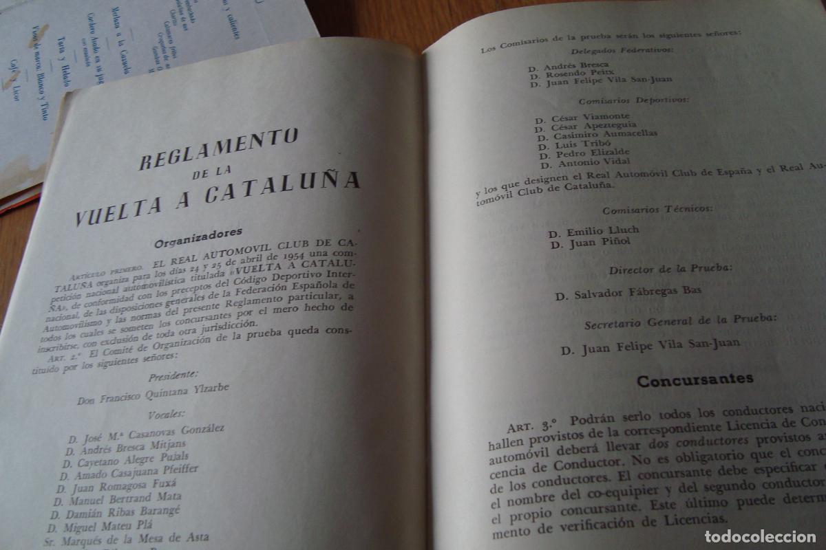 Coleccionismo deportivo: PROGRAMA REAL AUTOMOVIL CLUB CATALU&Ntilde;A. VUELTA CATALU&Ntilde;A 1954. - Foto 7