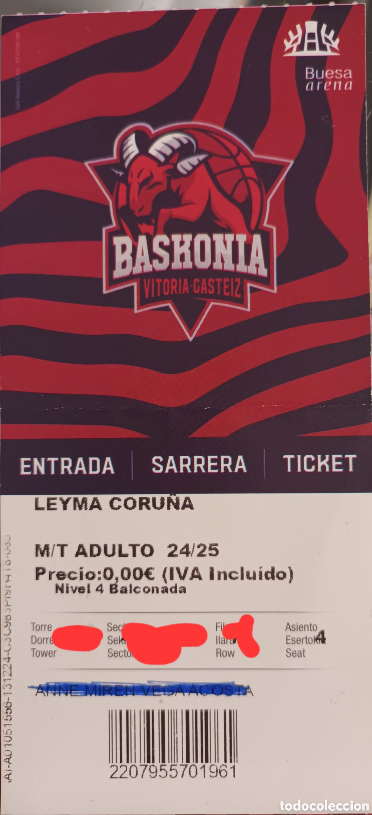 Coleccionismo deportivo: ENTRADA BASKONIA VS LEYMA CORU&Ntilde;A - Foto 1
