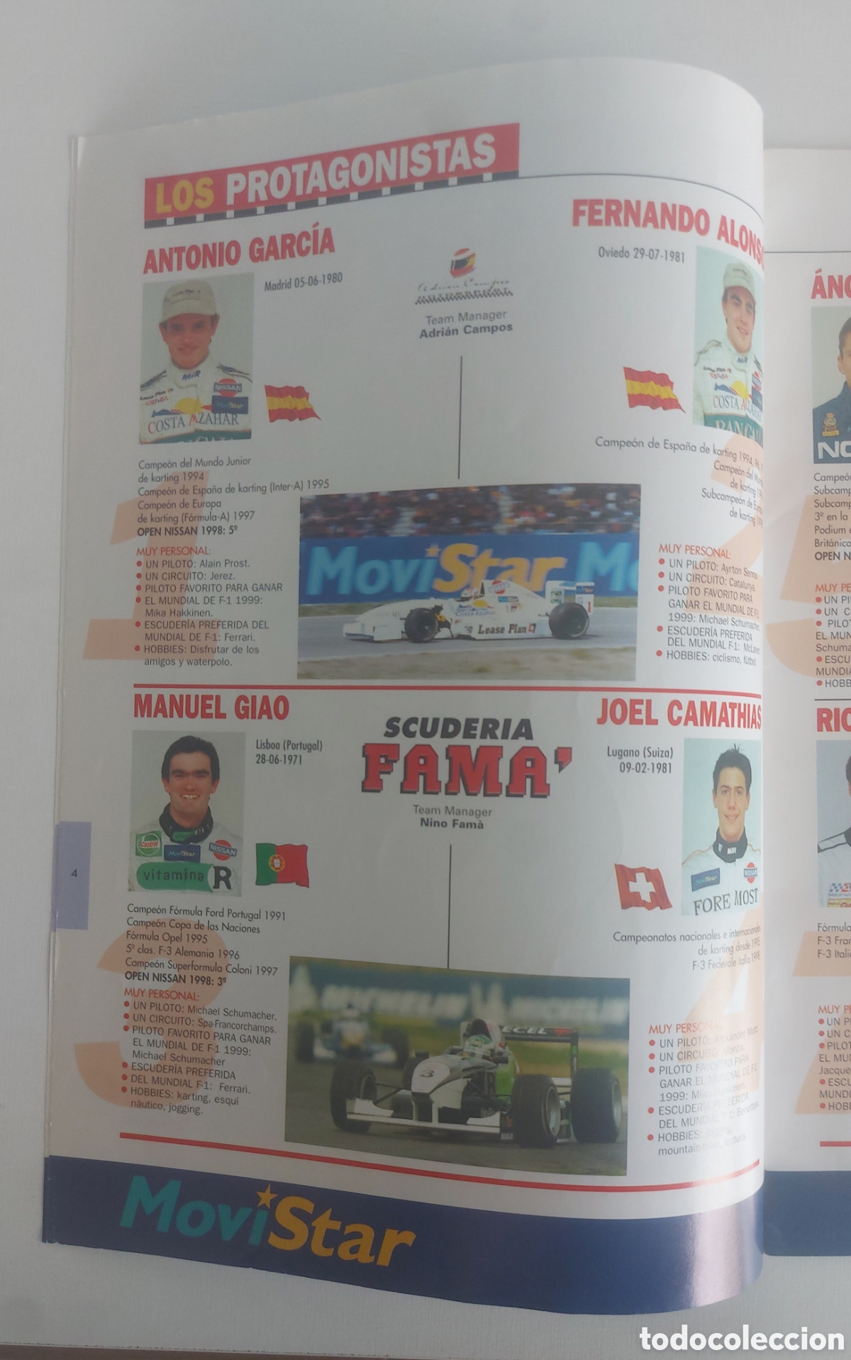 Coleccionismo deportivo: Fernando Alonso - Programa oficial de 1999 - Foto 6