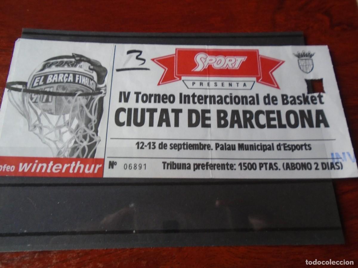 Coleccionismo deportivo: IV TORNEO INTERNACIONAL BASKET CIUTAT DE BARCELONA - Foto 1
