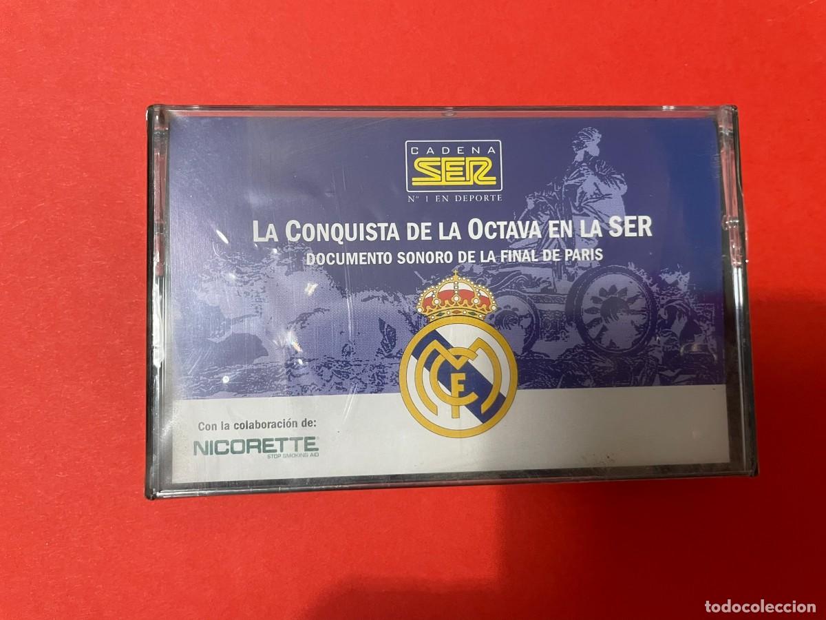 Coleccionismo deportivo: CASETE LA CONQUISTA DE LA OCTAVA EN LA SER DOCUMENTO SONORO DE LA FINAL DE PARIS PRECINTADA A ESTRE - Foto 1