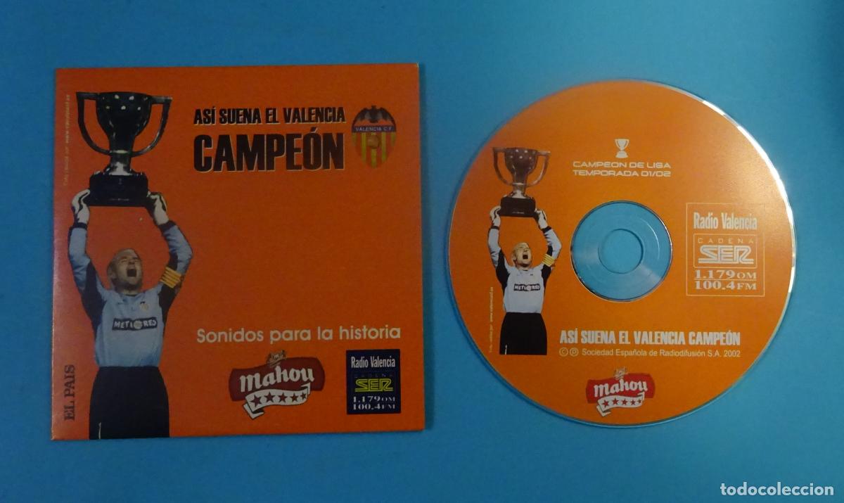Coleccionismo deportivo: CD AS&Iacute; SUENA EL VALENCIA CAMPE&Oacute;N - Foto 1