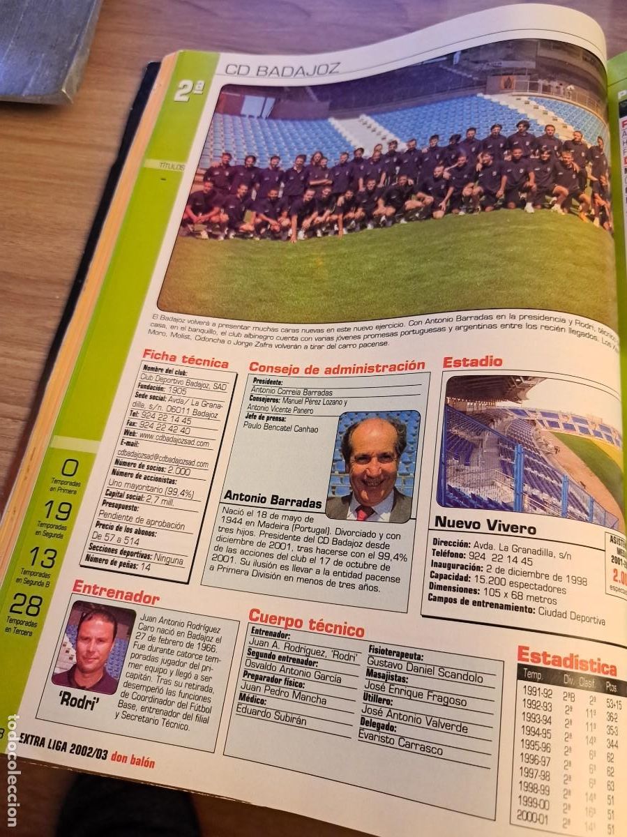 Coleccionismo deportivo: Recorte de Don Bal&oacute;n 2002-03. CD Badajoz. 3 p&aacute;ginas - Foto 1