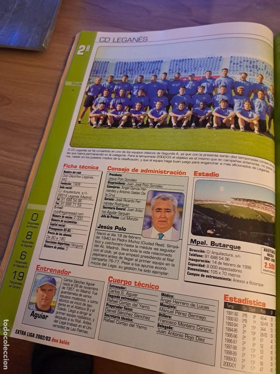 Coleccionismo deportivo: Recorte de Don Bal&oacute;n 2002-03. CD Leganes. 2 p&aacute;ginas - Foto 1