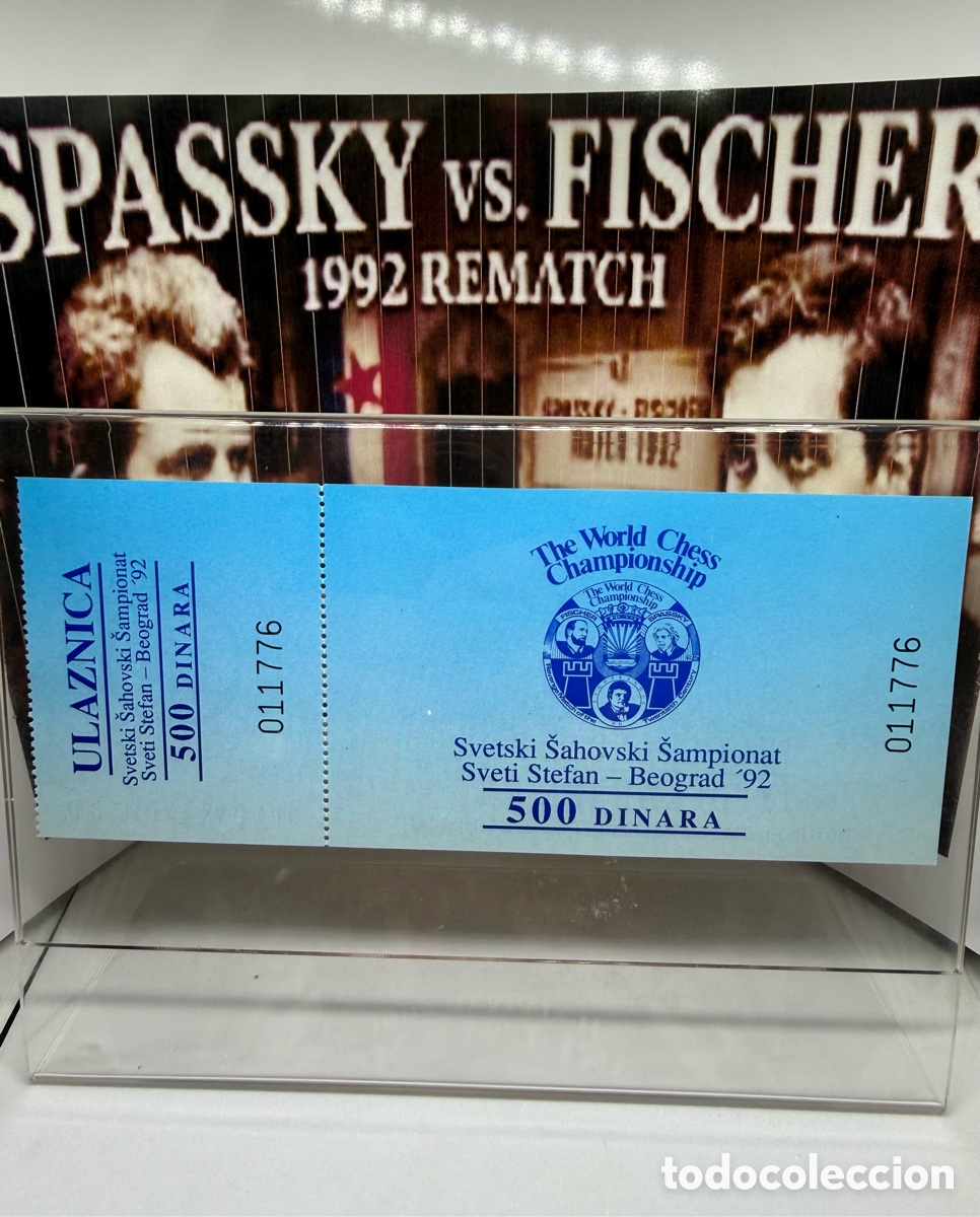 Coleccionismo deportivo: 1992 Fischer vs Spassky ajedrez rematch entrada ticket stub - Foto 1