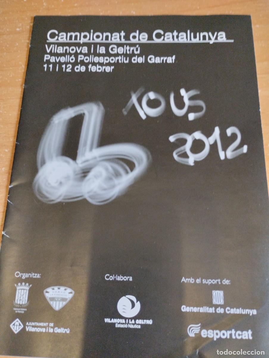 Coleccionismo deportivo: Programa Campionat de Catalunya. Grups Xou Patinatge art&iacute;stic 2012