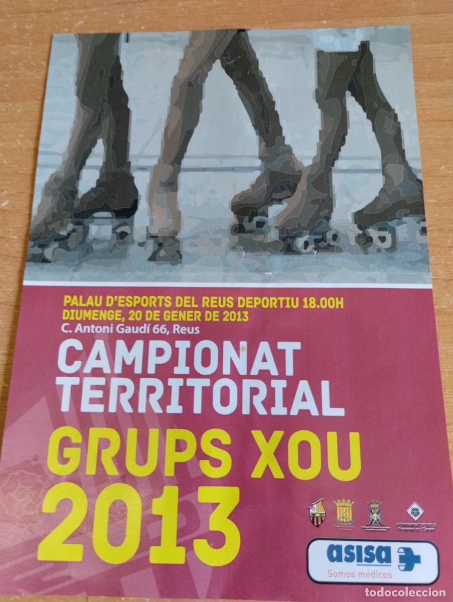Coleccionismo deportivo: Programa Campionat Territorial. Grups Xou Patinatge art&iacute;stic 2013
