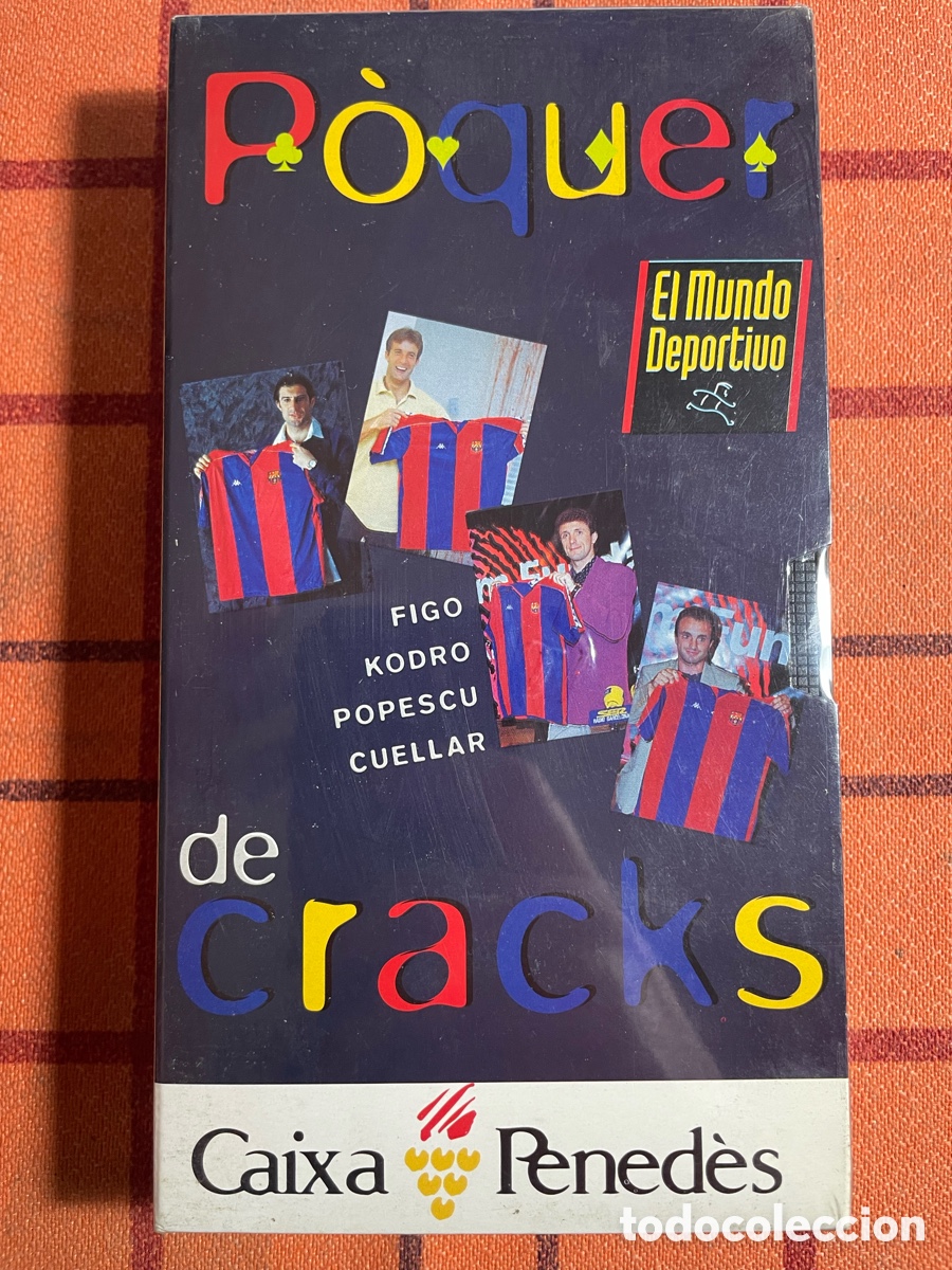 Coleccionismo deportivo: P&ograve;quer de Cracks - VHS Original El Mundo Deportivo (Figo, Kodro, Popescu, Cu&eacute;llar) - Bar&ccedil;a 1995