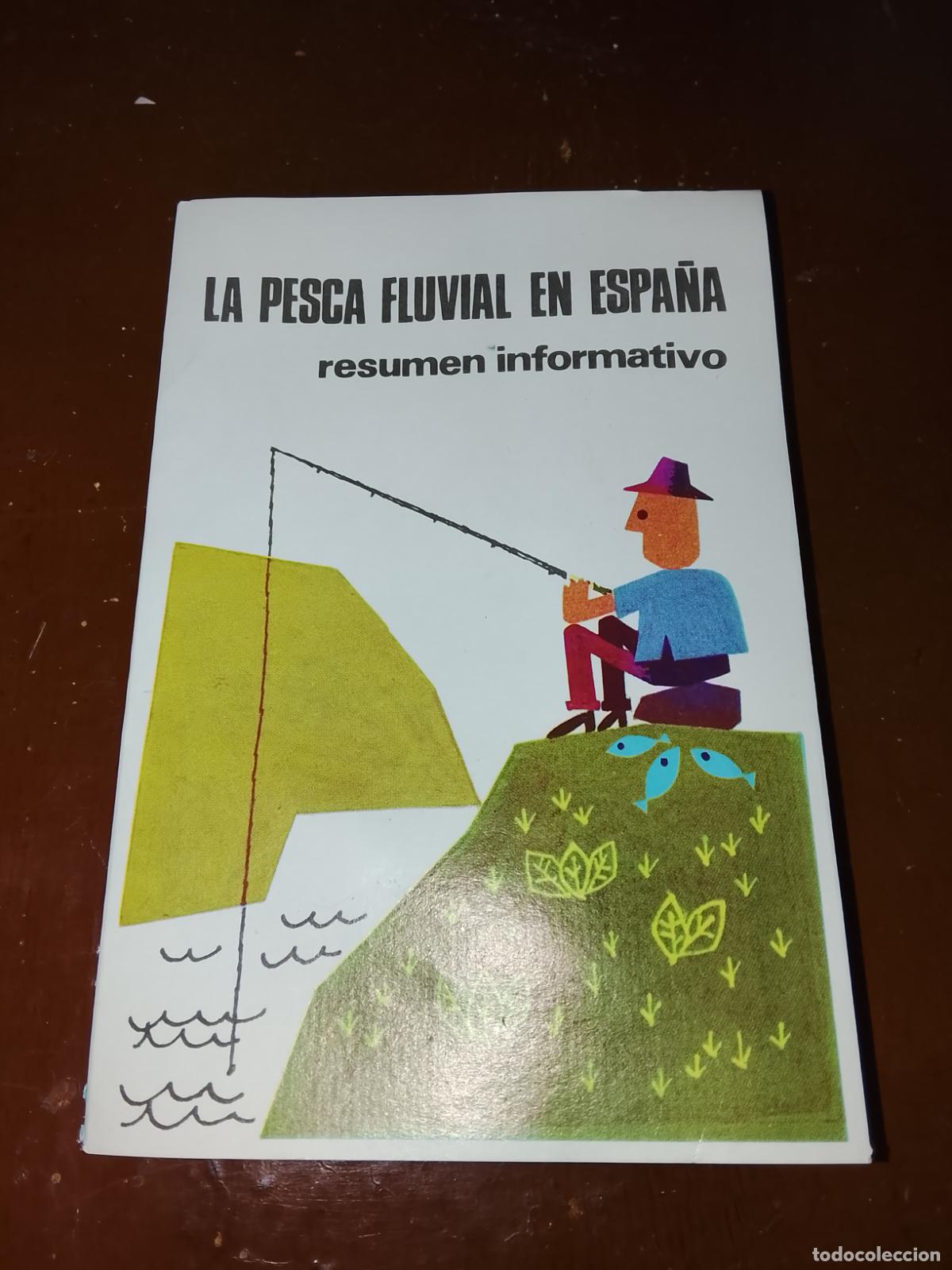 Coleccionismo deportivo: Folleto Antiguo La Pesca Fluvial en Espa&ntilde;a - SNPEC - A&ntilde;os 60 - Mapa Desplegable