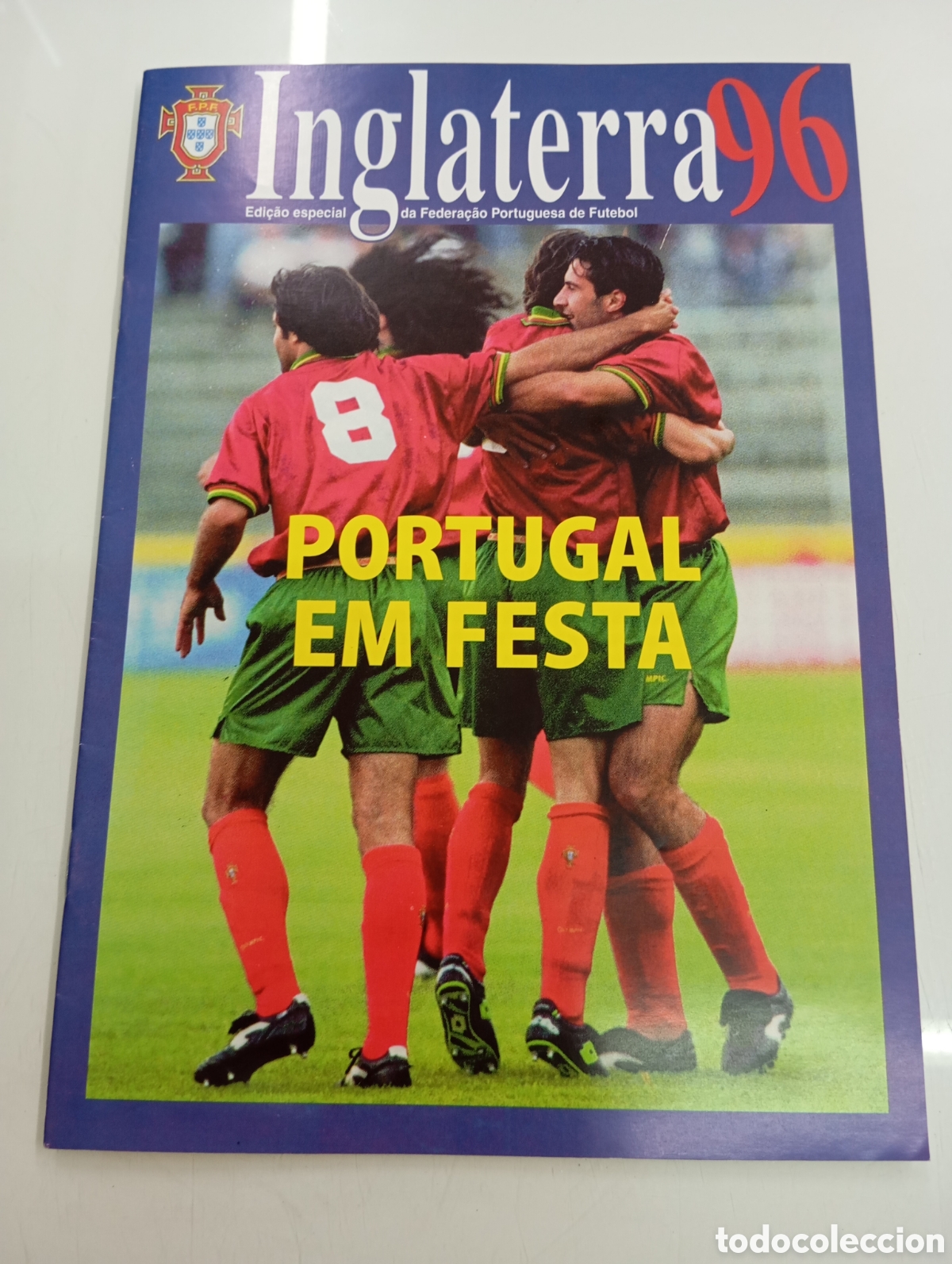 Coleccionismo deportivo: DOSSIER OFICIAL SELECCION PORTUGAL EUROCOPA 1996 ENGLAND FEDERA&Ccedil;AO PORTUGUESA DE FUTEBOL FUTBOL FIGO