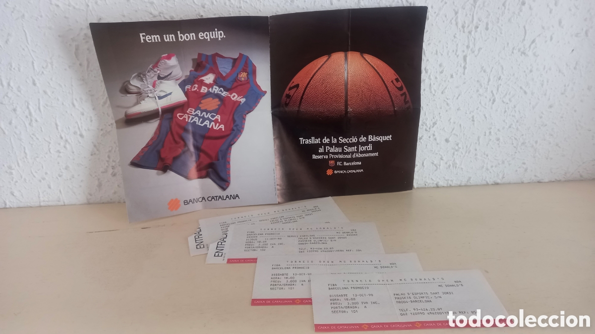 Coleccionismo deportivo: TORNEIG OPEL MC DONALD,S. FC BARCELONA. Lote entradas + folleto. A&ntilde;o 1990