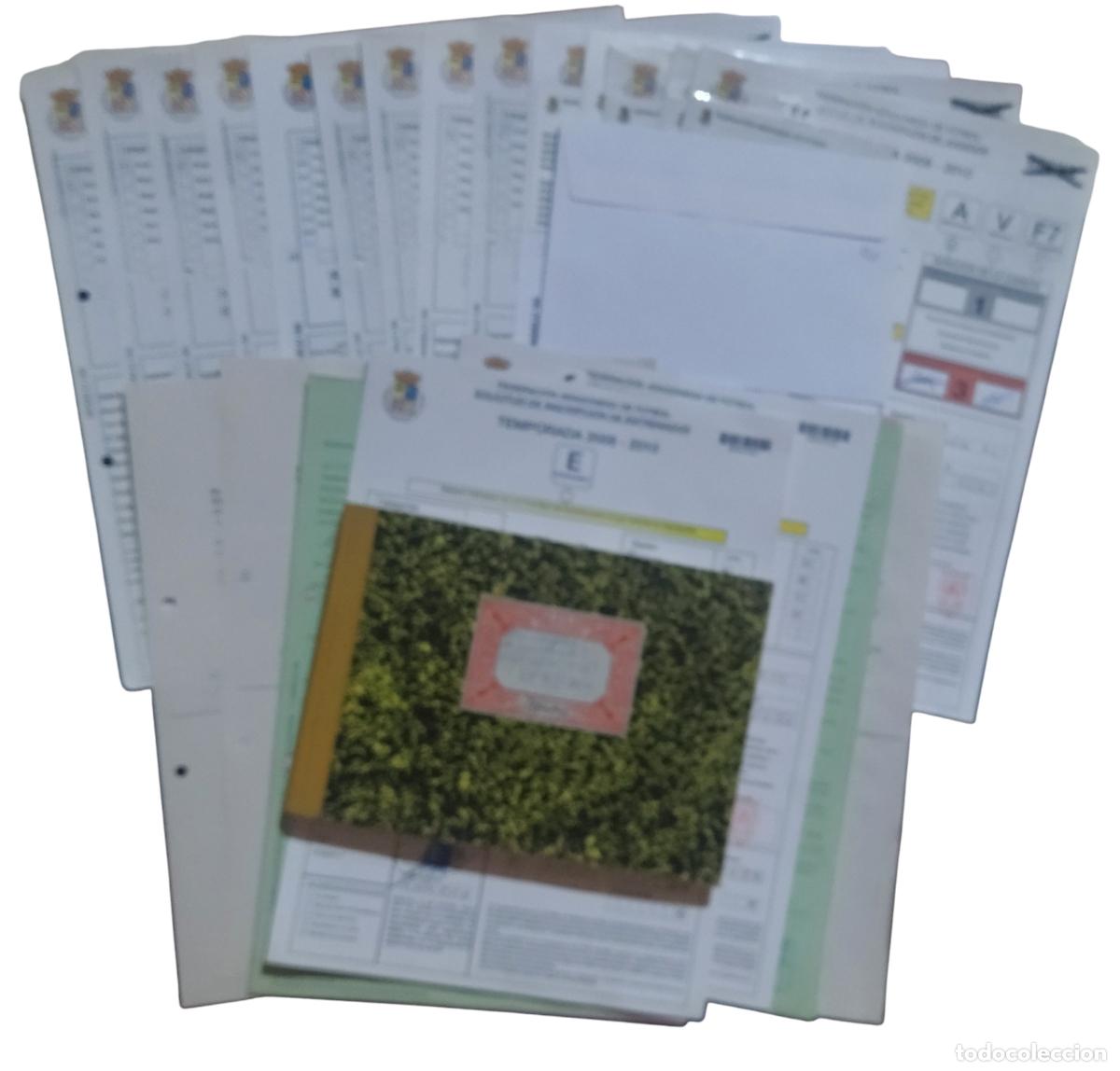 Coleccionismo deportivo: ARCHIVO HIST&Oacute;RICO &Uacute;NICO ANENTO F.C. (ZARAGOZA) LIBRO CUENTAS 1995- 2000, FICHAS Y CARNETS OFICIALES.