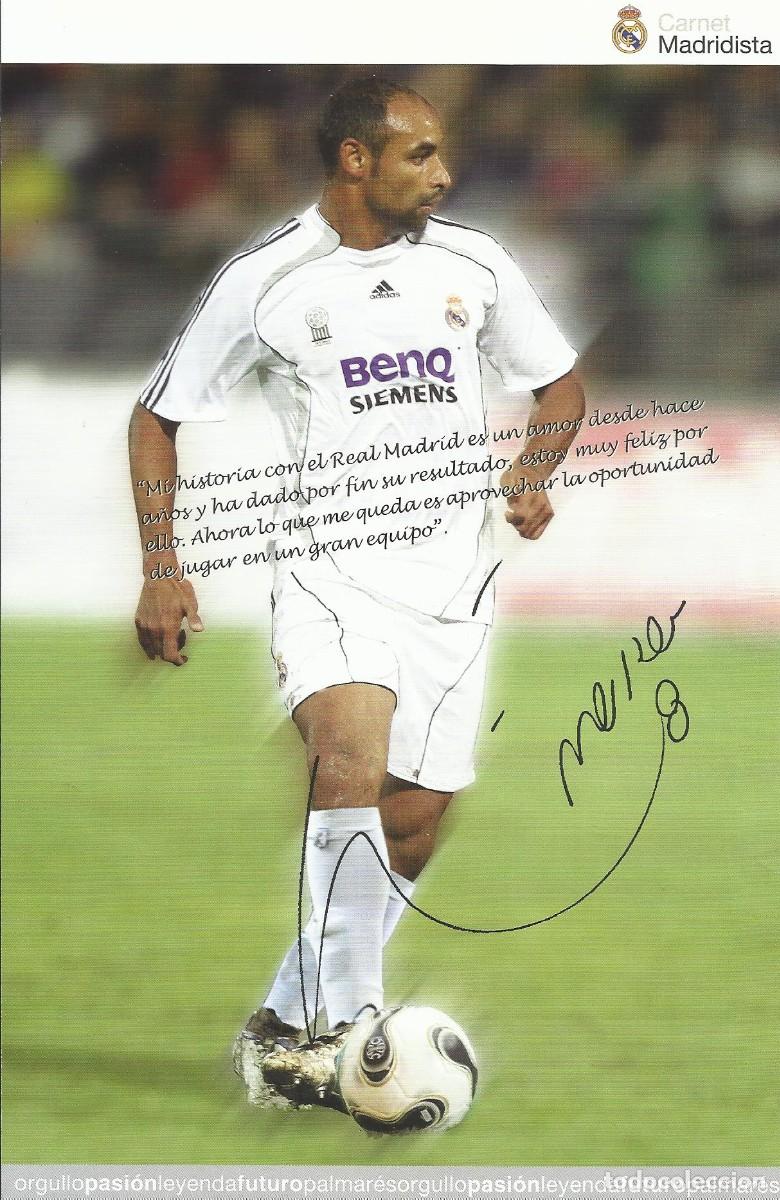 Coleccionismo deportivo: Emerson Ferreira Da Rosa. Real Madrid. Carnet Madridista. En papel. 2006. Firma impresa.
