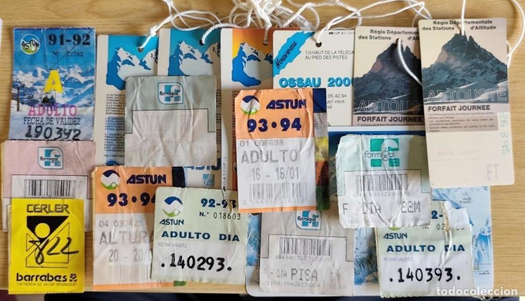 Coleccionismo deportivo: FORFAIT CERLER ASTUN ARTOUSTE FORMIGAL PIRINEO SKI ESACION ESQUI A&Ntilde;OS 90