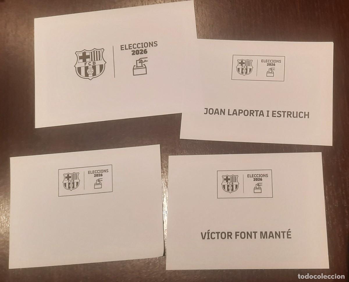 Coleccionismo deportivo: BAR&Ccedil;A - ELECCIONES 2026 FC BARCELONA - SOBRE PAPELETA VOTO - ORIGINAL - BAR&Ccedil;A - CANDIDATURA LAPORTA