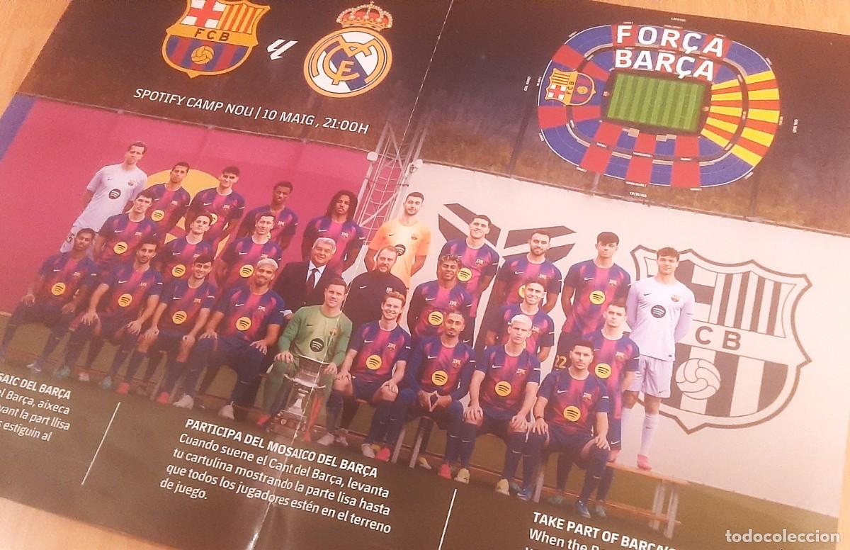 Coleccionismo deportivo: BAR&Ccedil;A - CARTULINA MOSAICO 2026 FC BARCELONA REAL MADRID - CAMP NOU - ORIGINAL TIFO - LIGA - CLASICO