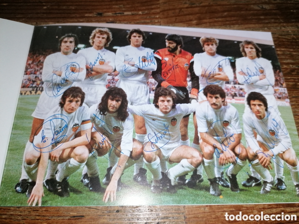 Coleccionismo deportivo: Tarjeta del VALENCIA CF campe&oacute;n de la RECOPA 1980