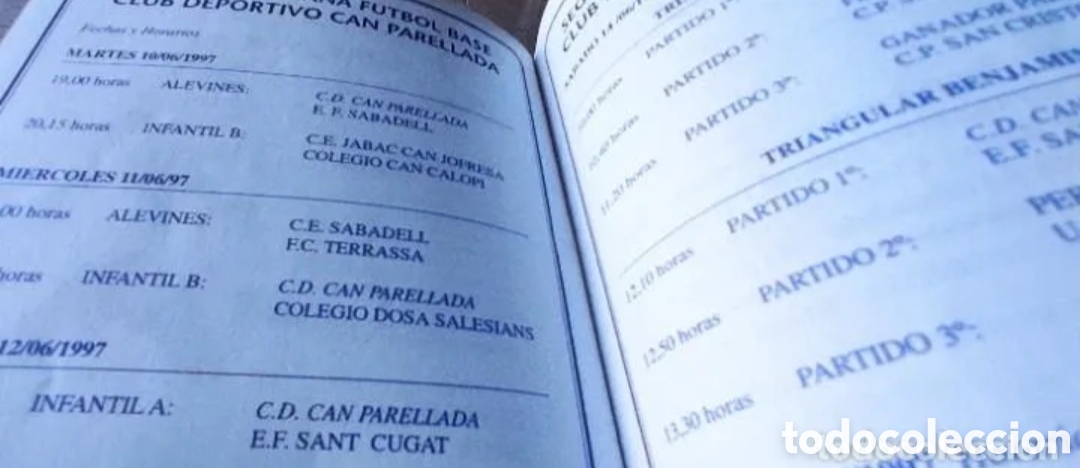 Coleccionismo deportivo: Programa II Semana futbol base Can Parellada 1997 Terrassa - Foto 2