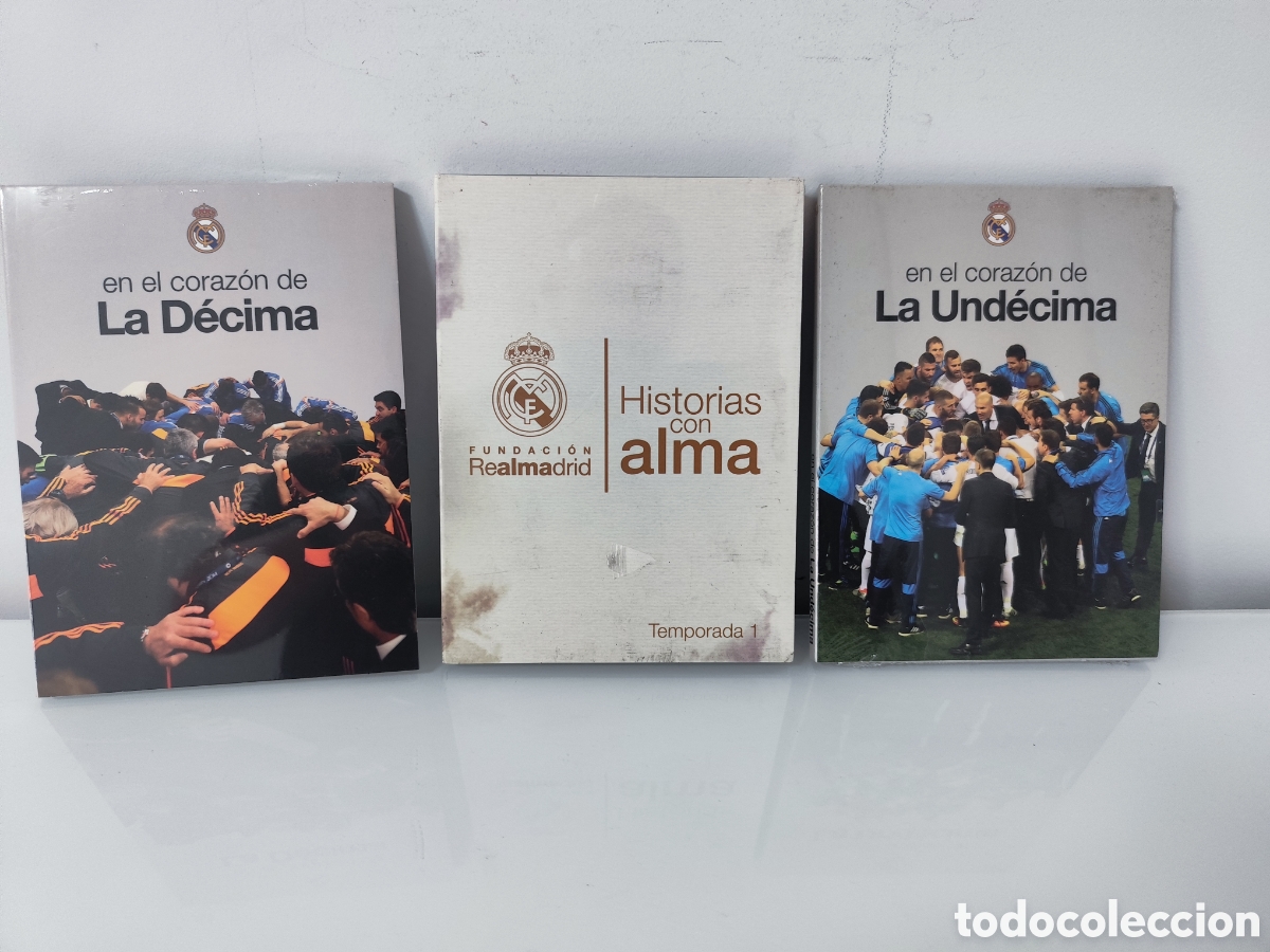 Coleccionismo deportivo: 3 DVD NUEVOS EN BLISTER- EN EL CORAZON DE LA DECIMA Y LA UNDECIMA Y HISTORIAS CON ALMA- REAL MADRID