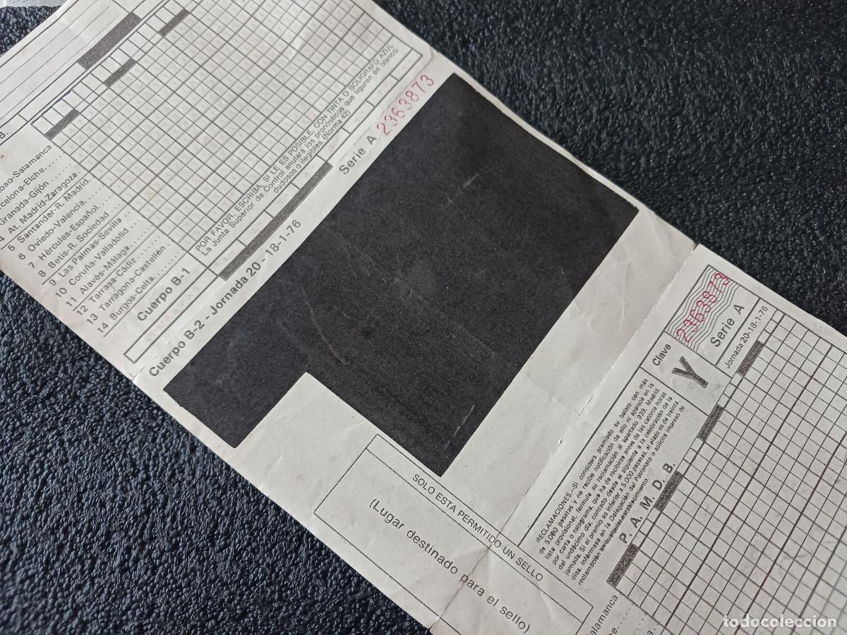 Coleccionismo deportivo: triptico hojita de quiniela 1976, sin escribir - Foto 2