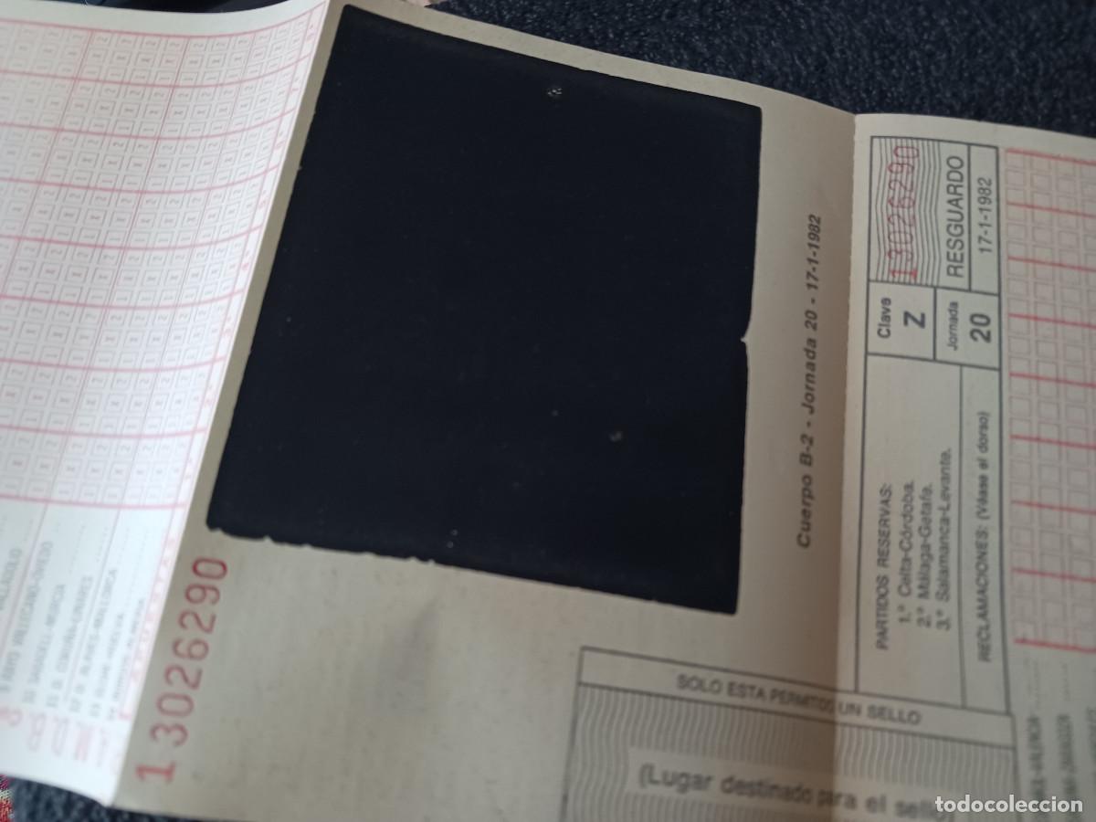 Coleccionismo deportivo: triptico hojita de quiniela 1982, sin escribir - Foto 2
