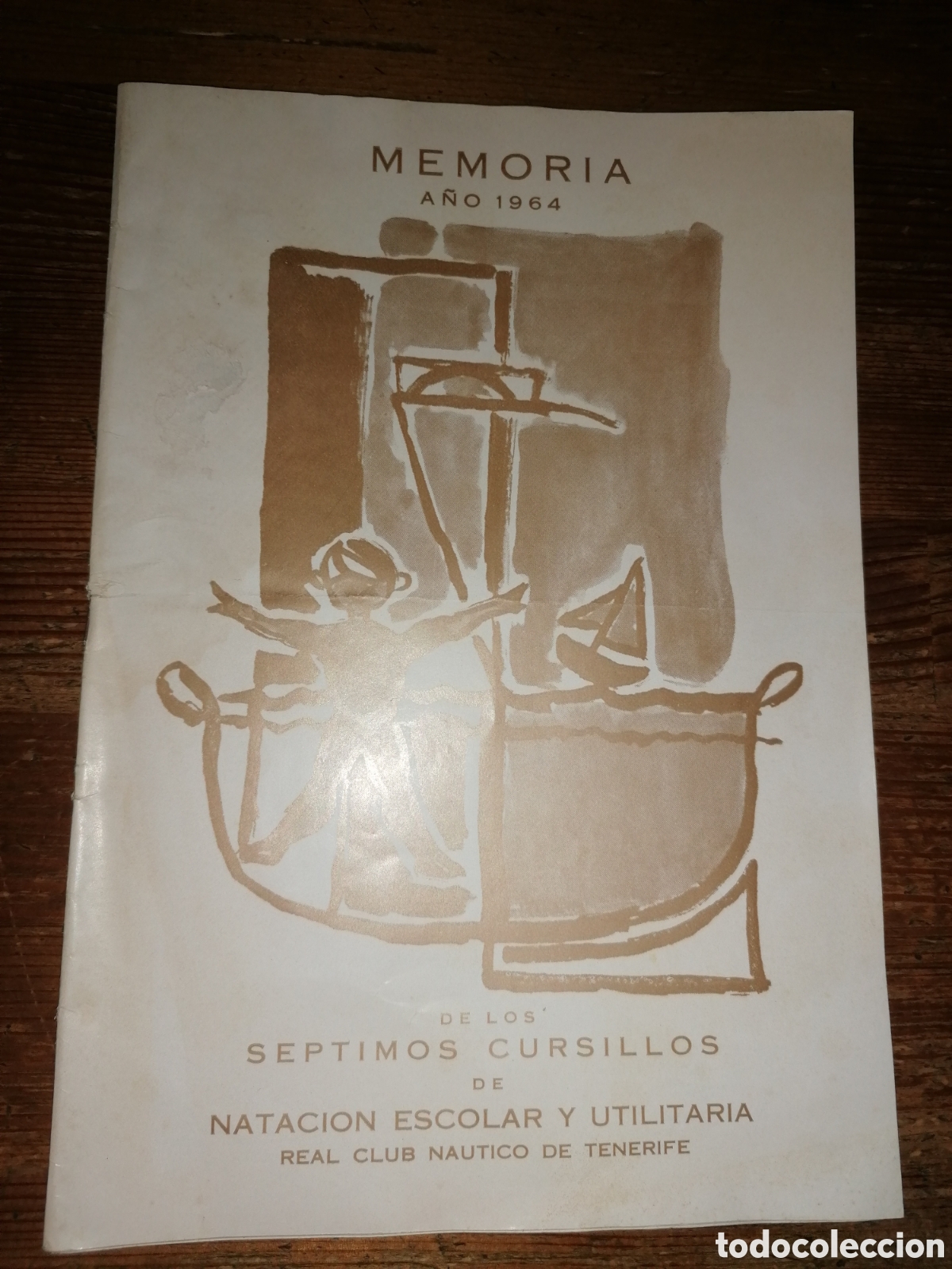 Coleccionismo deportivo: Memoria cursillos de nataci&oacute;n escolar y utilitaria. Real Club N&aacute;utico de Tenerife. 1964