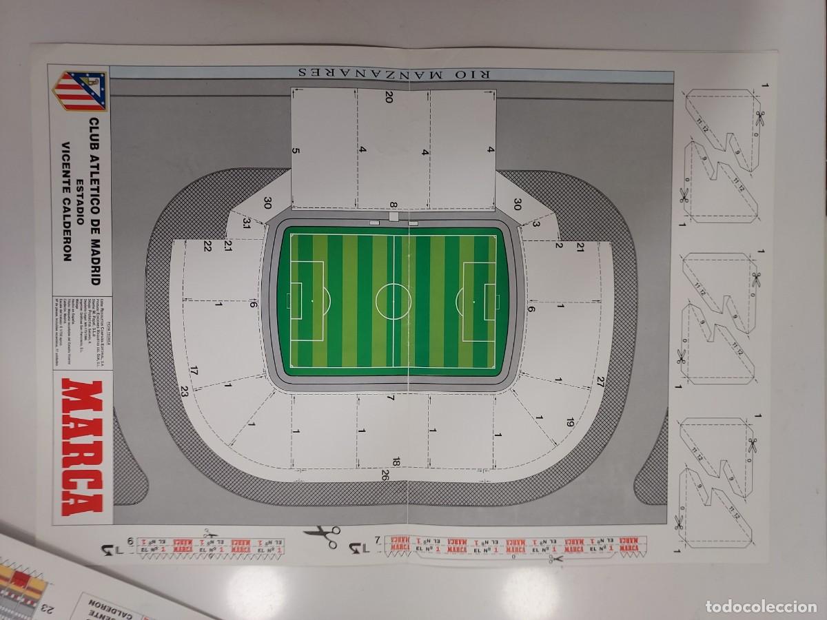Coleccionismo deportivo: MAQUETA PARA CONSTRUIR ESTADIO VICENTE CALDERON ATLETICO DE MADRID. MARCA 1996. CON INSTRUCCIONES