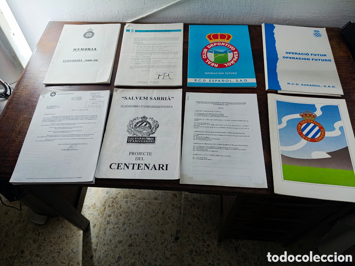 Coleccionismo deportivo: REAL CLUB DEPORTIVO ESPA&Ntilde;OL.(DOCUMENTACION, MEMORIAS.PRESUPESTOS A&Ntilde;OS 88/890/91)