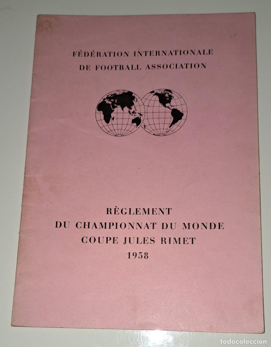 Coleccionismo deportivo: REGLAMENTO MUNDIAL SUECIA 1958 - ORIGINAL