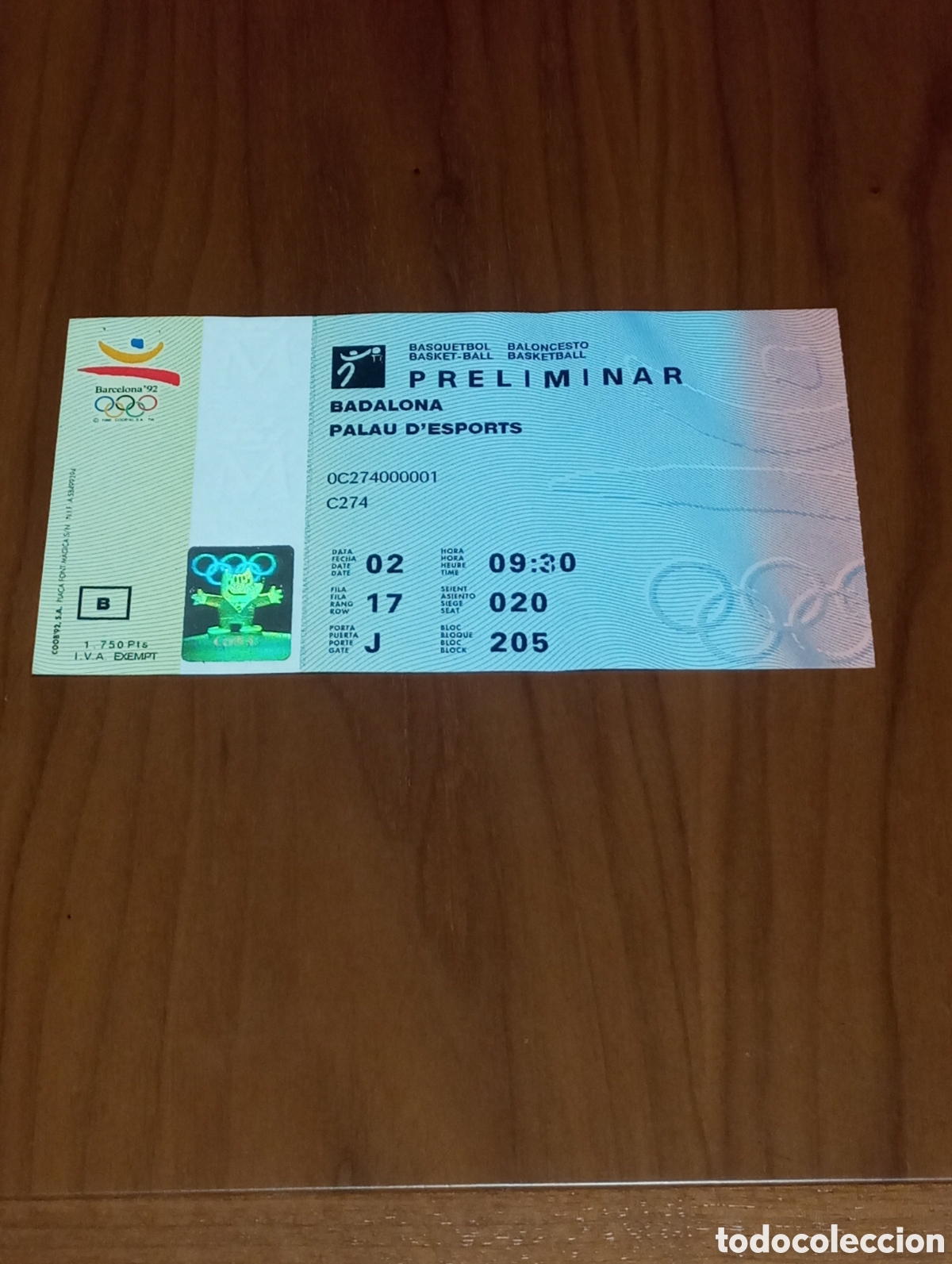 Coleccionismo deportivo: ENTRADA ALEMANIA VS BRASIL Y CROACIA VS ANGOLA DRAZEN PETROVIC BALONCESTO JJOO BARCELONA 1992