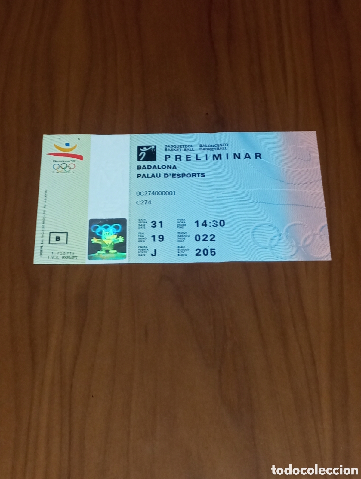 Collectionnisme sportif: ENTRADA CHINA VS AUSTRALIA Y LITUANIA VS EQUIPO UNIFICADO SABONIS BALONCESTO JJOO BARCELONA 1992