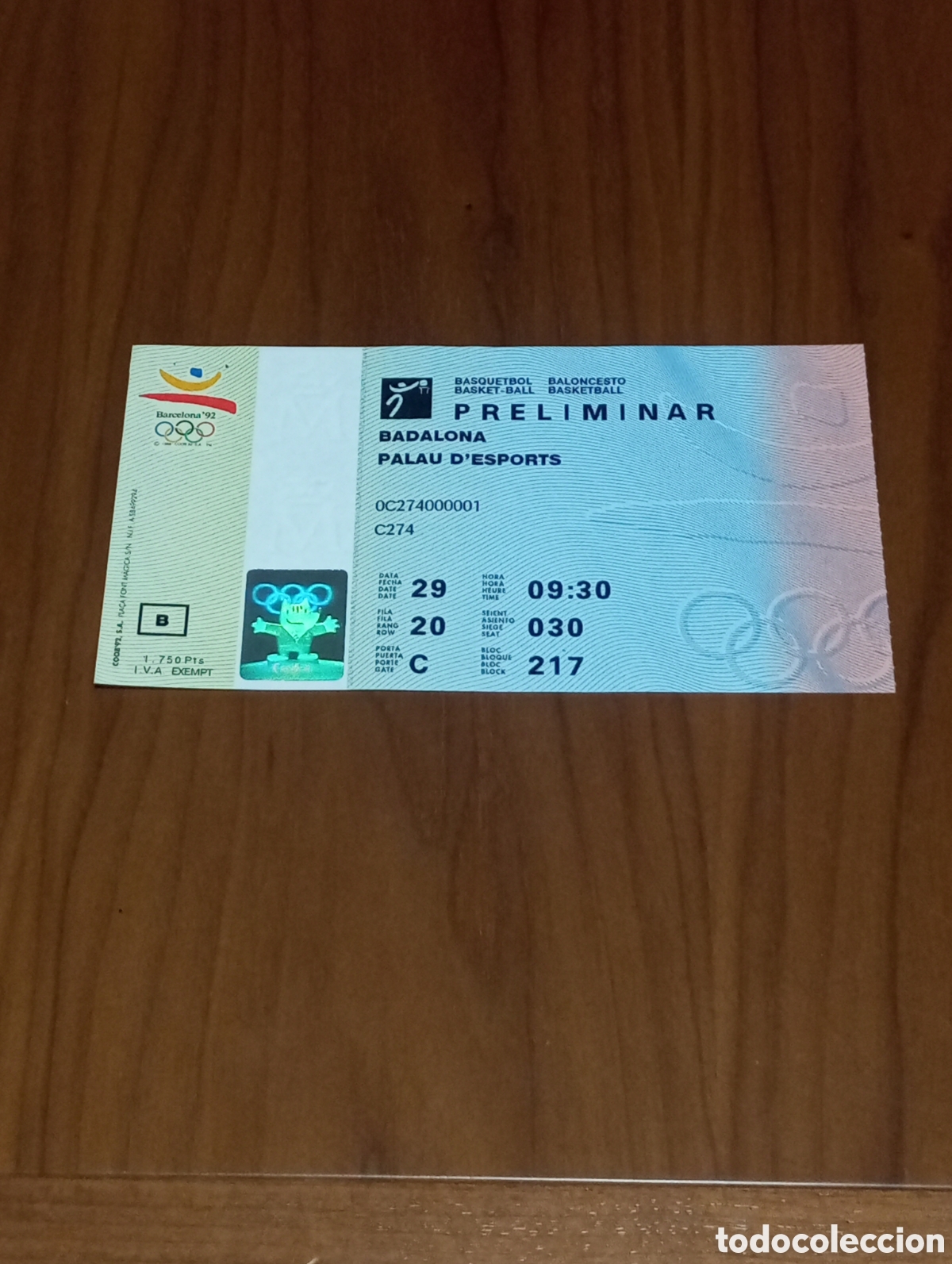 Coleccionismo deportivo: ENTRADA AUSTRALIA VS VENEZUELA Y BRASIL VS ANGOLA BALONCESTO JJOO BARCELONA 1992