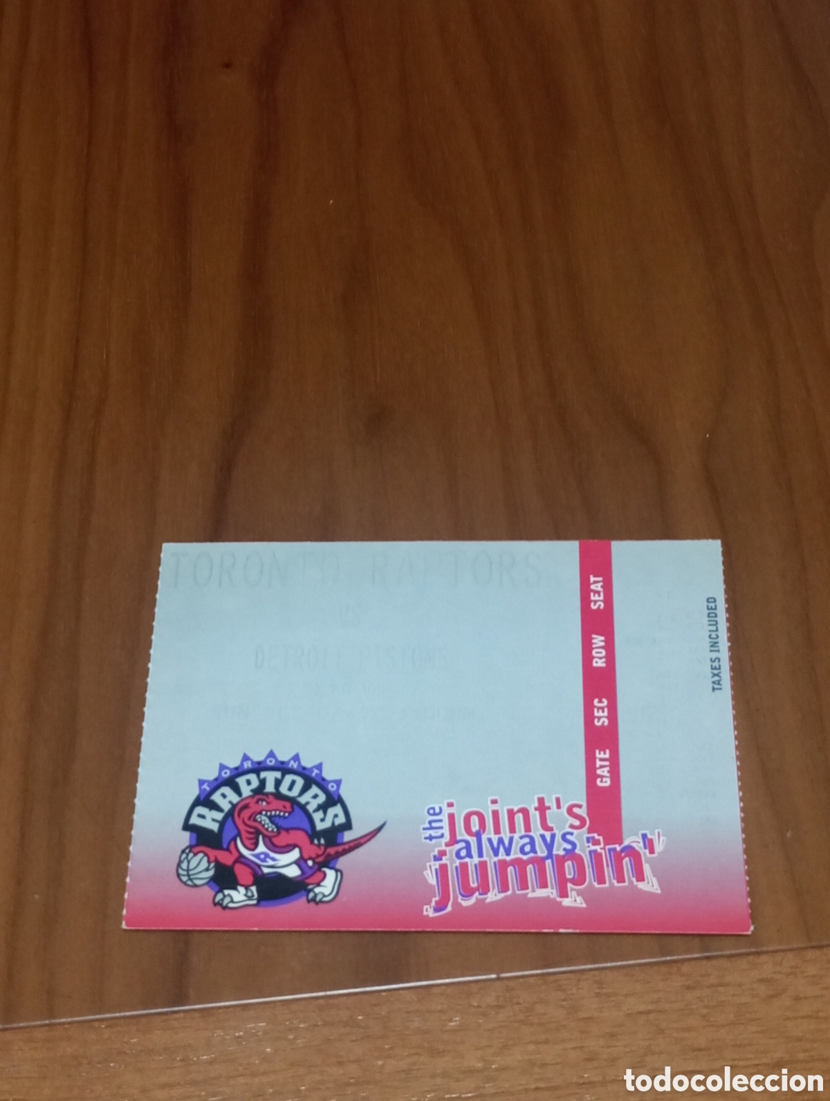 Coleccionismo deportivo: ENTRADA NBA TORONTO RAPTORS VS DETROIT PISTONS 1997