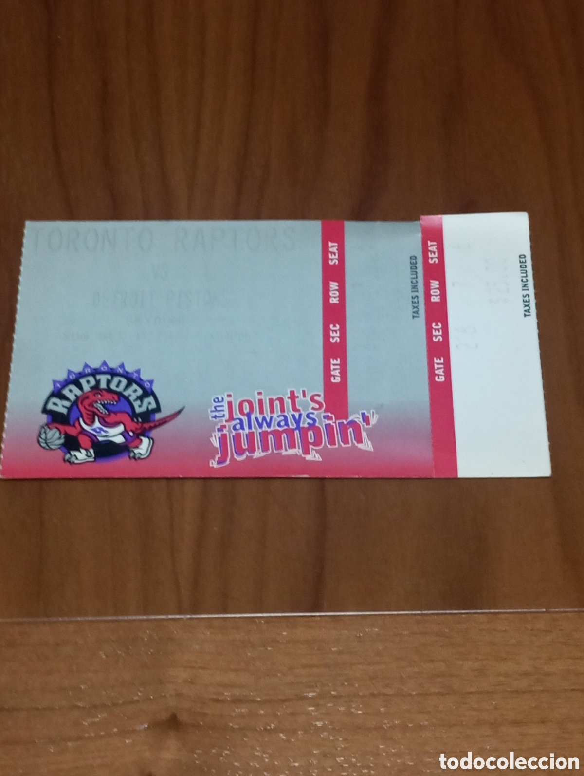Coleccionismo deportivo: ENTRADA ENTERA SIN CORTAR NBA TORONTO RAPTORS VS DETROIT PISTONS 1997