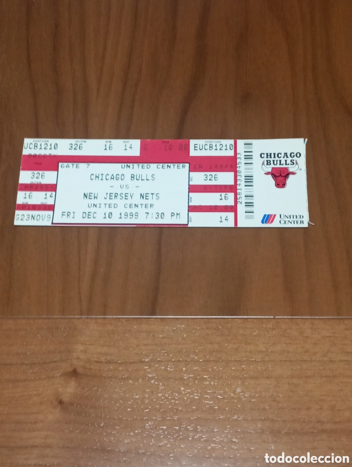Coleccionismo deportivo: ENTRADA ENTERA BALONCESTO NBA CHICAGO BULLS VS NEW JERSEY NETS 1999