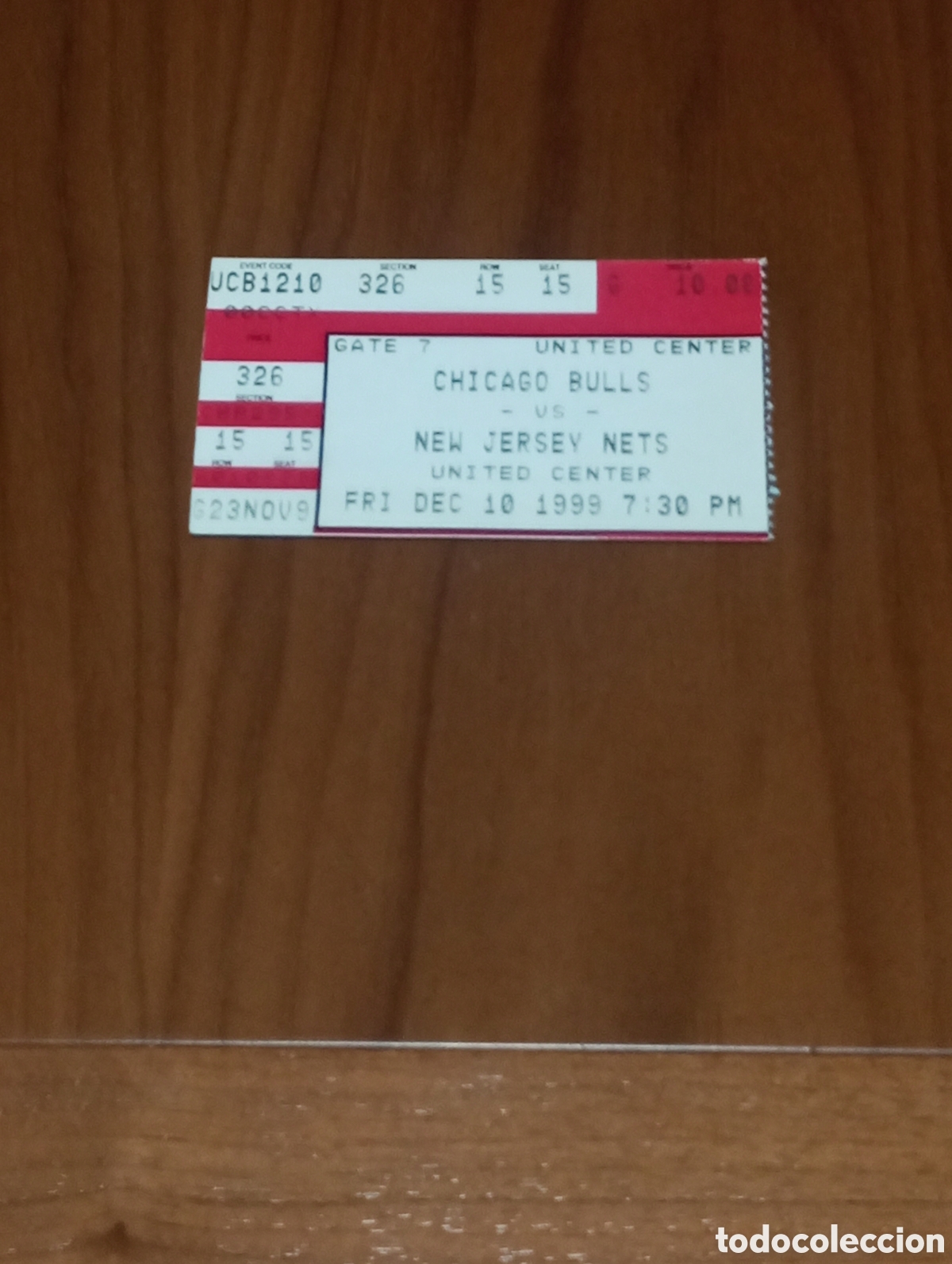 Coleccionismo deportivo: ENTRADA BALONCESTO NBA CHICAGO BULLS VS NEW JERSEY NETS 1999