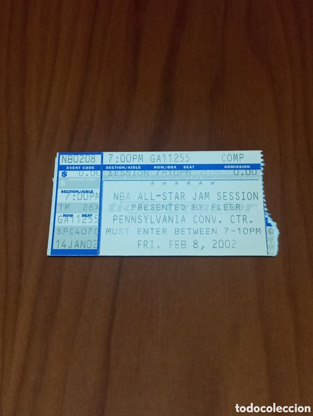 Coleccionismo deportivo: ENTRADA NBA ALL STAR 2002 PHILADELPHIA JAM SESSION